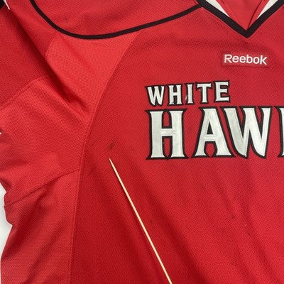 White Hawks Reebok Authentic Hockey Jersey Size 58 Goalie Style