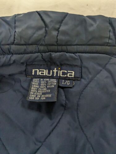 Vintage Nautica Coat Jacket Size Large Red Blue Insulated