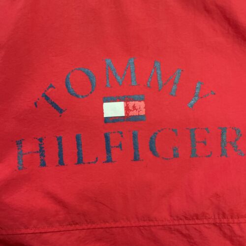 Vintage Tommy Hilfiger Windbreaker Light Jacket Size Large Red