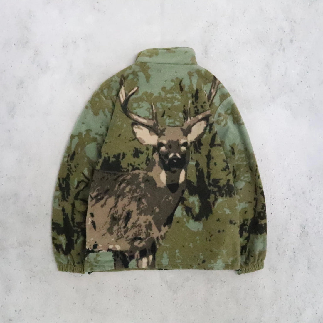 Vintage Mountain Ridge Deer Fleece Jacket Size Medium