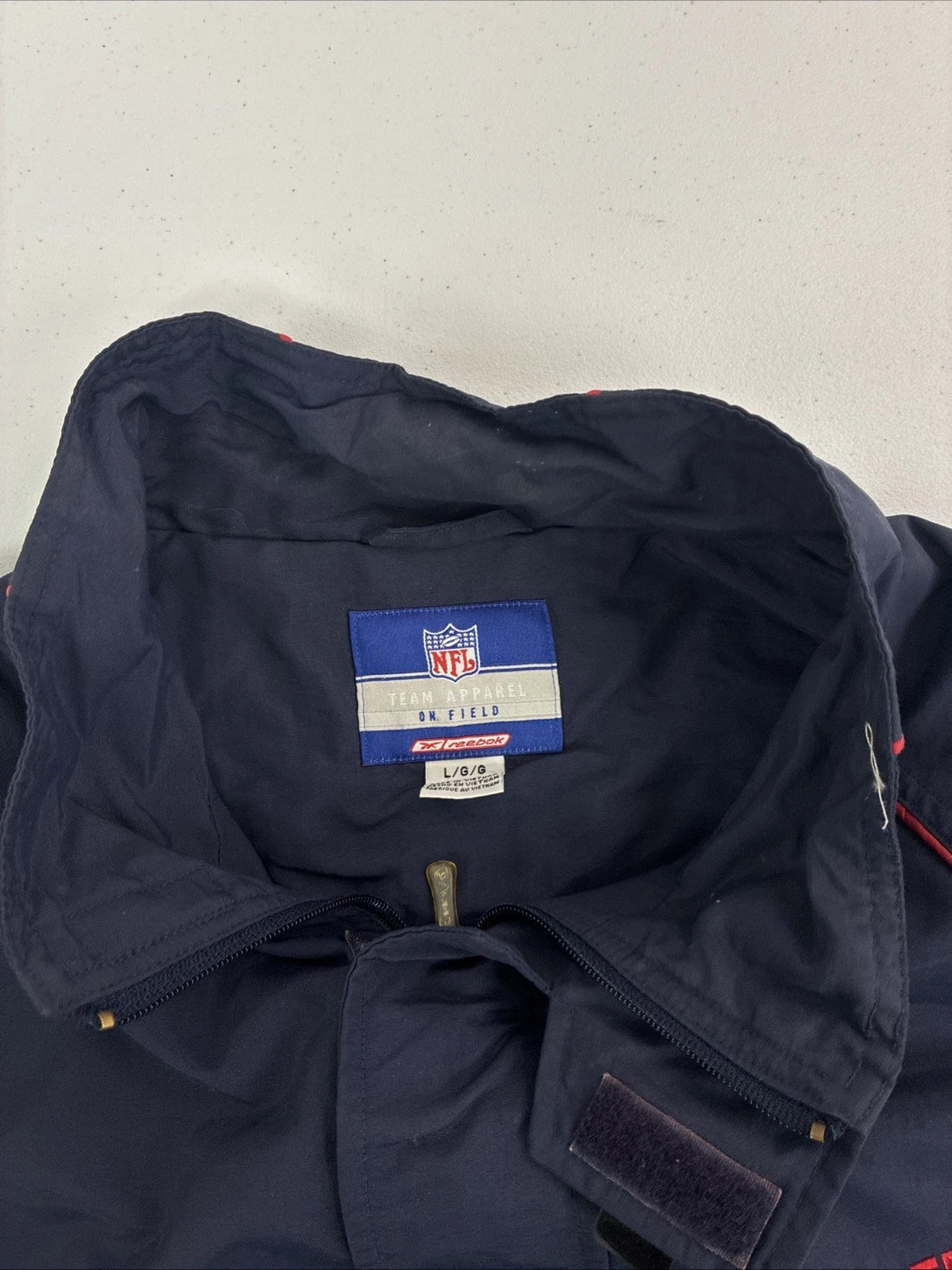 New England Patriots Reebok Windbreaker Light Jacket Size Large NFL