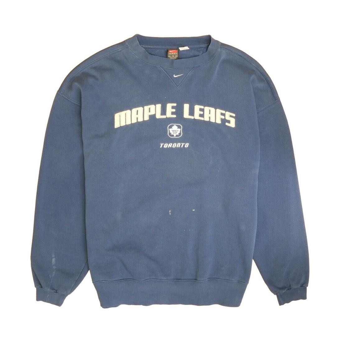 Vintage Toronto Maple Leafs Nike Sweatshirt Crewneck Size XL Blue NHL