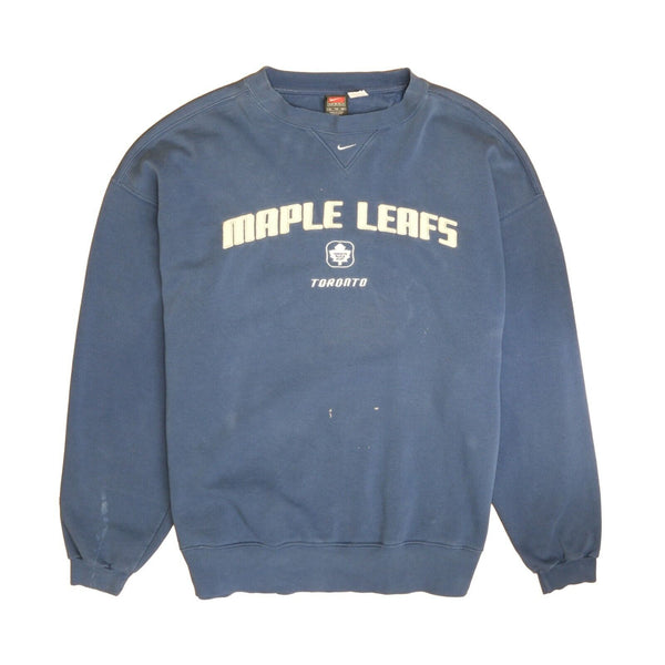 Vintage Toronto Maple Leafs Nike Sweatshirt Crewneck Size XL Blue NHL –  Throwback Vault