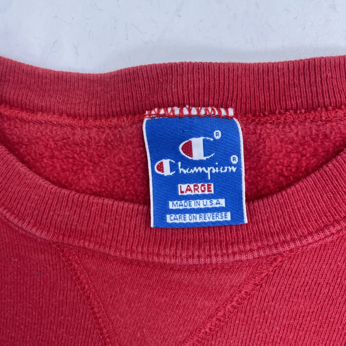 Vintage Champion Crewneck Sweatshirt Size Large Red 80s