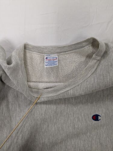 Vintage Champion Reverse Weave Sweatshirt Crewneck Size Medium Gray 90s