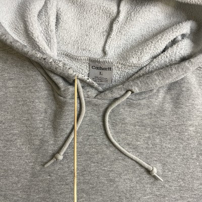 Carhartt Sweatshirt Hoodie Size Large Gray Sleeve Spell Out