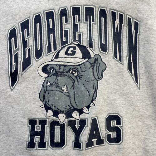 Vintage Georgetown Hoyas Sweatshirt Hoodie Medium 90s NCAA