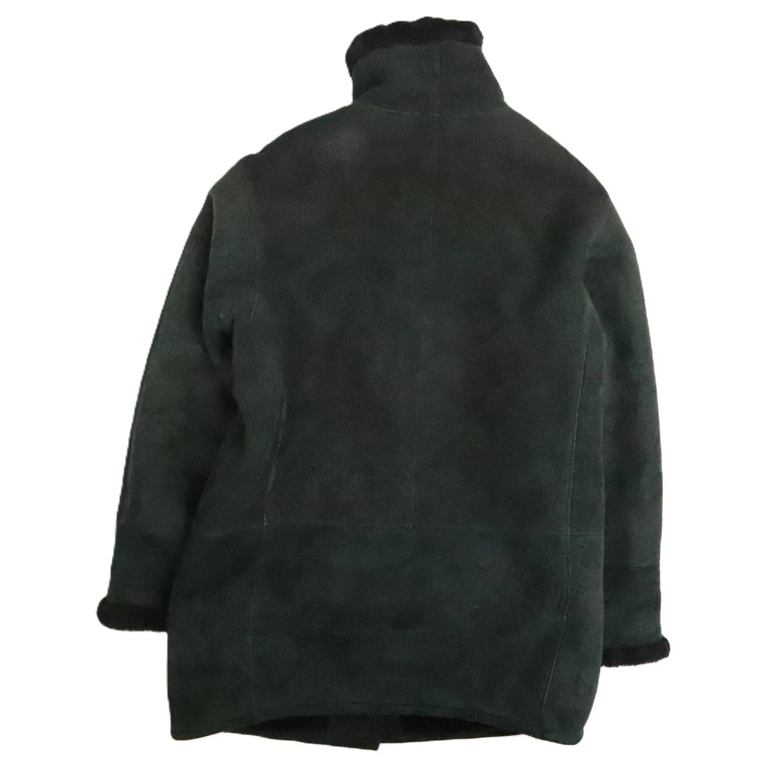 Vintage Danier Shearling Sheepskin Leather Coat Jacket Womens Size Medium Black