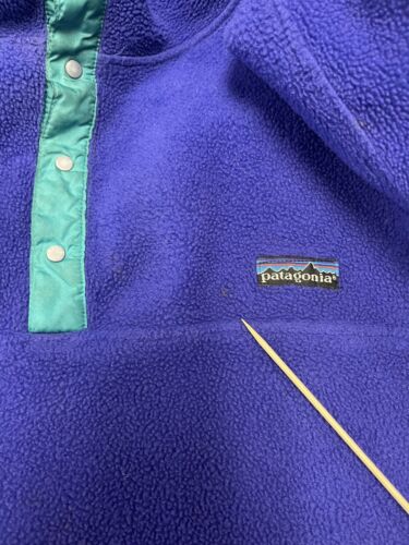 Vintage Patagonia Synchilla Snap-T Fleece Jacket Size Medium Blue