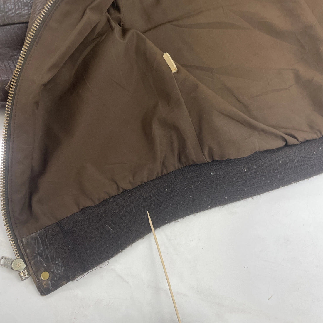 Vintage Schott NYC Leather Bomber Jacket Size 44 Brown