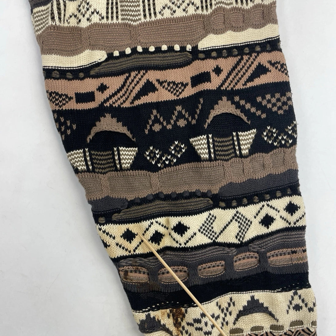 Vintage Cotton Traders 3D Knit Crewneck Sweater Size 2XLT Coogi Style