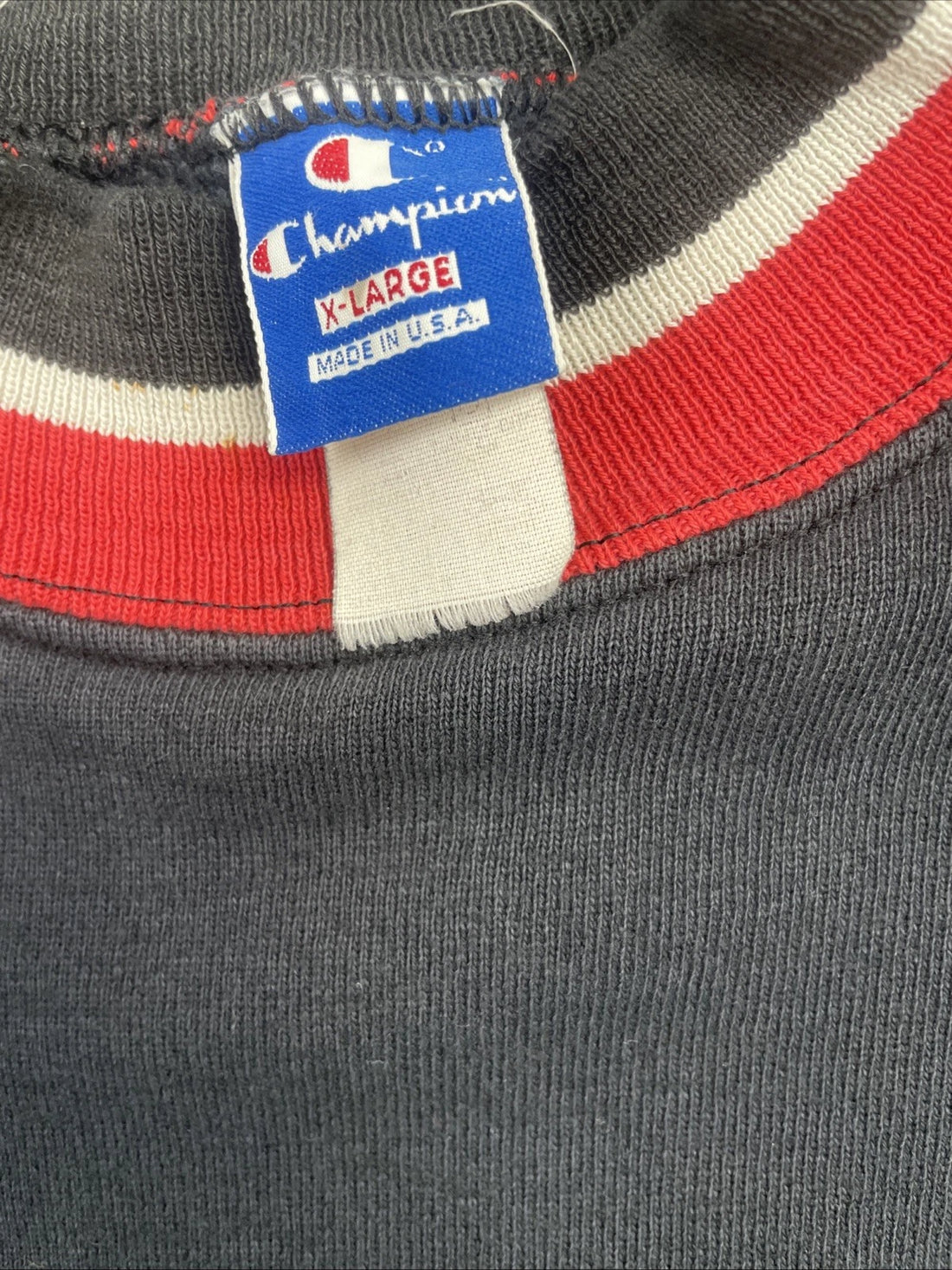 Vintage Champion Sweatshirt Crewneck Size XL Black 90s