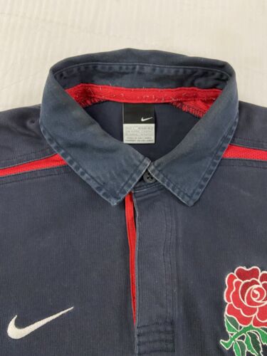 Vintage England National Union Team Nike Rugby Shirt Size Large