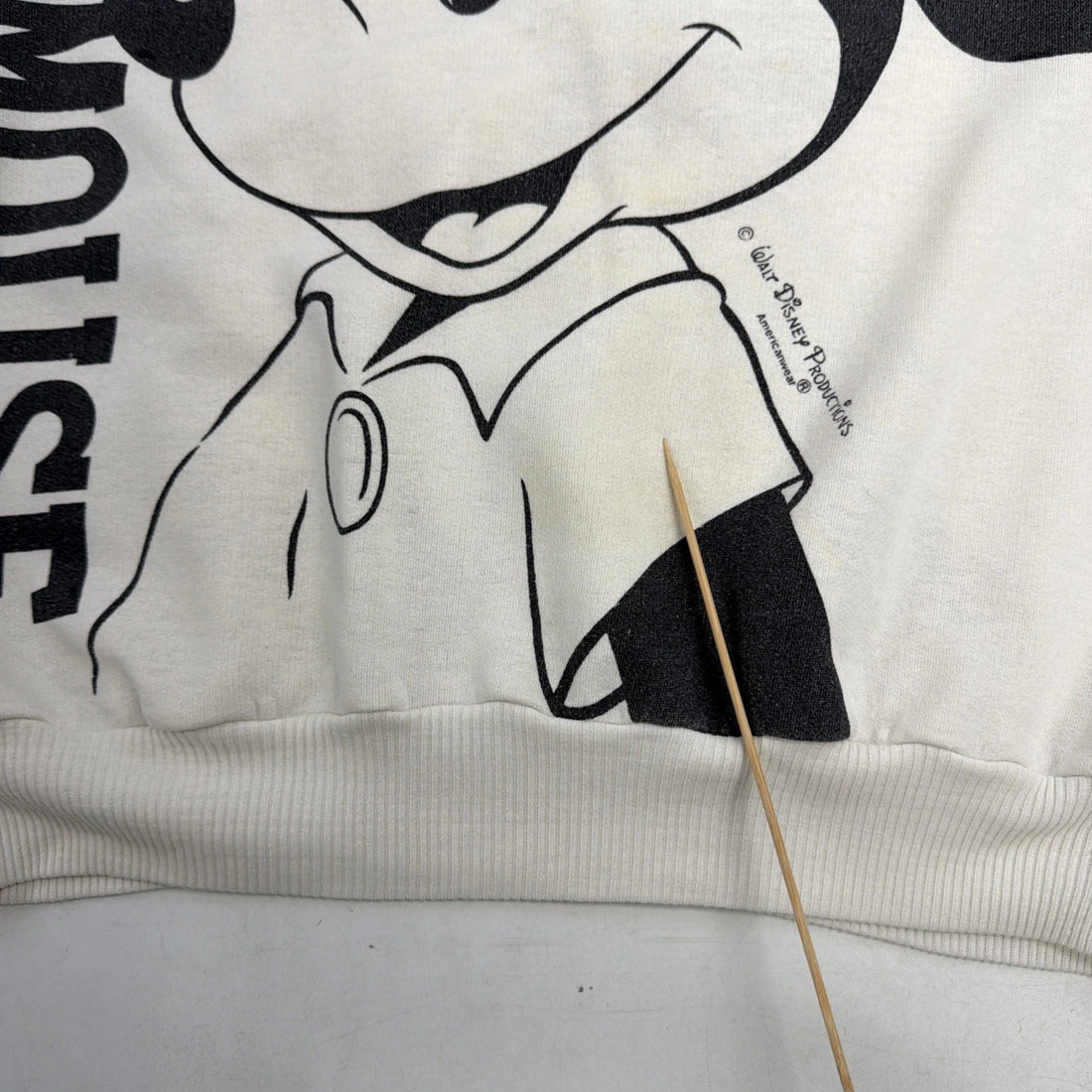 Vintage Mickey Mouse Disney Sweatshirt Size Large Double Sided 90s