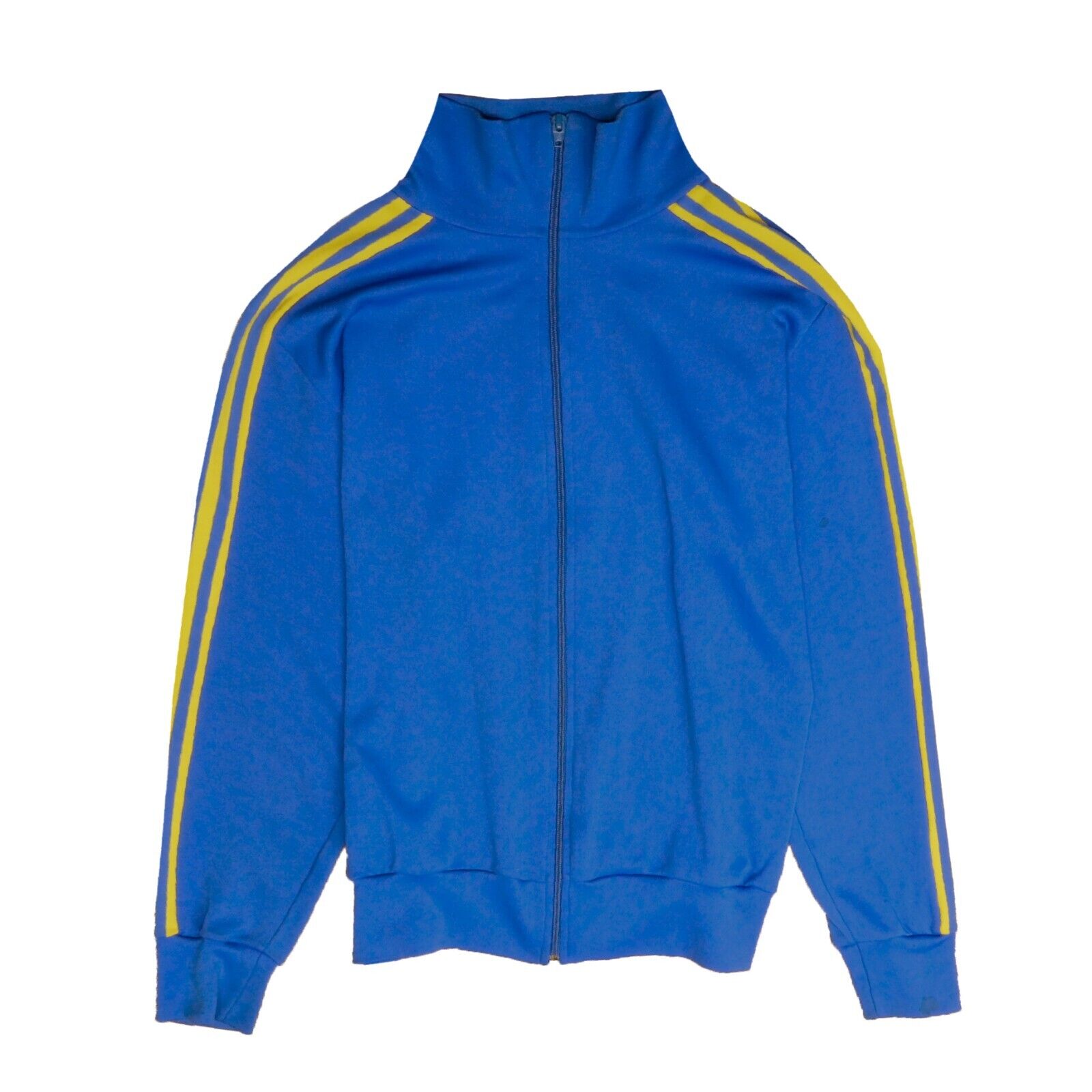 Vintage Adidas Track Jacket Size Medium Blue Embroidered 80s