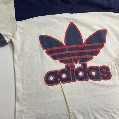 Vintage Adidas Trefoil Raglan T-Shirt Size Small Double Sided
