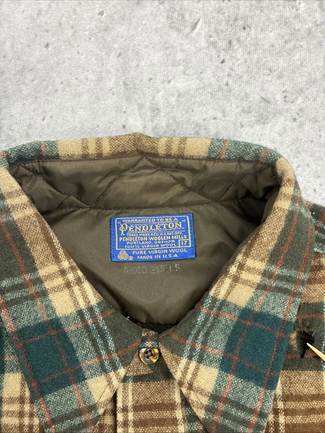Vintage Pendleton Wool Field Button Up Shirt Size 17