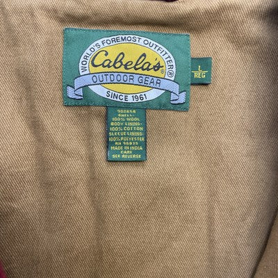 Cabela's Hunting Wool Coat Jacket Size Large Buffalo Plaid