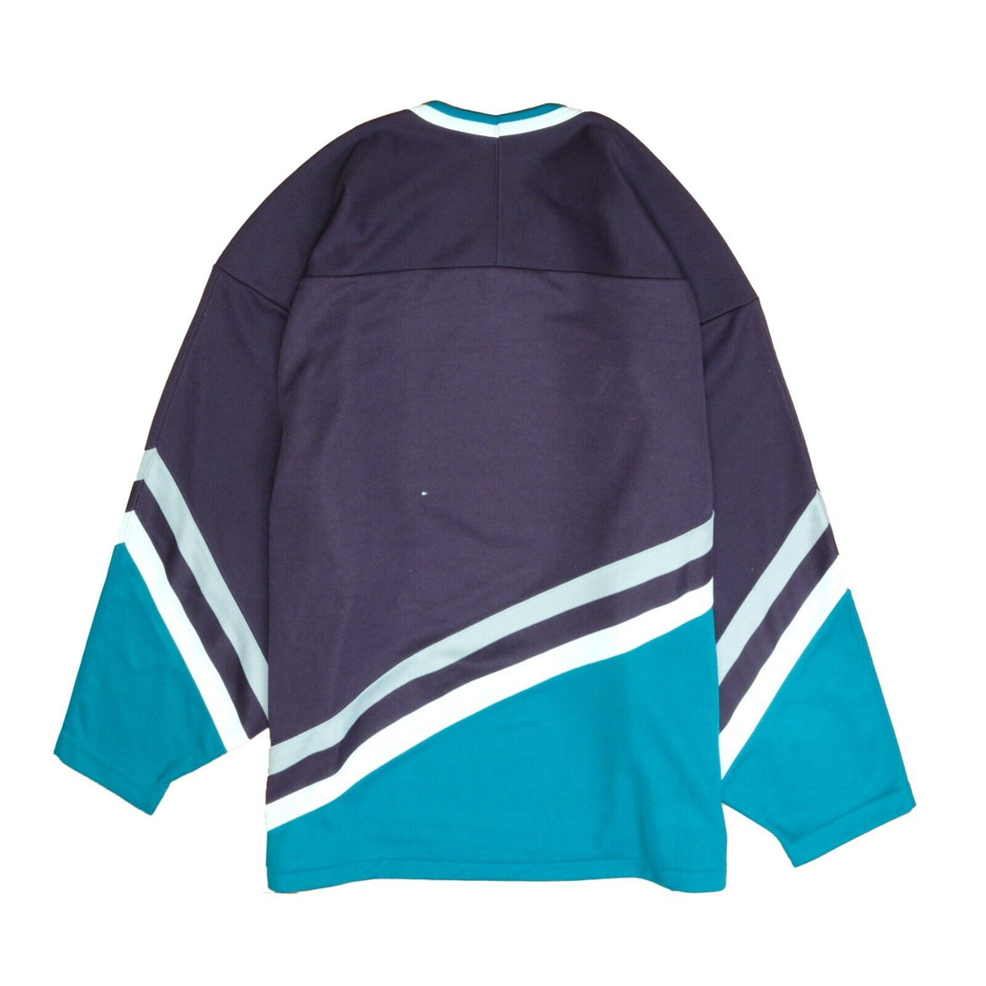 ANAHEIM MIGHTY DUCKS Logo Men Purple NHL Vintage 90s Hockey Jersey L CCM Maska