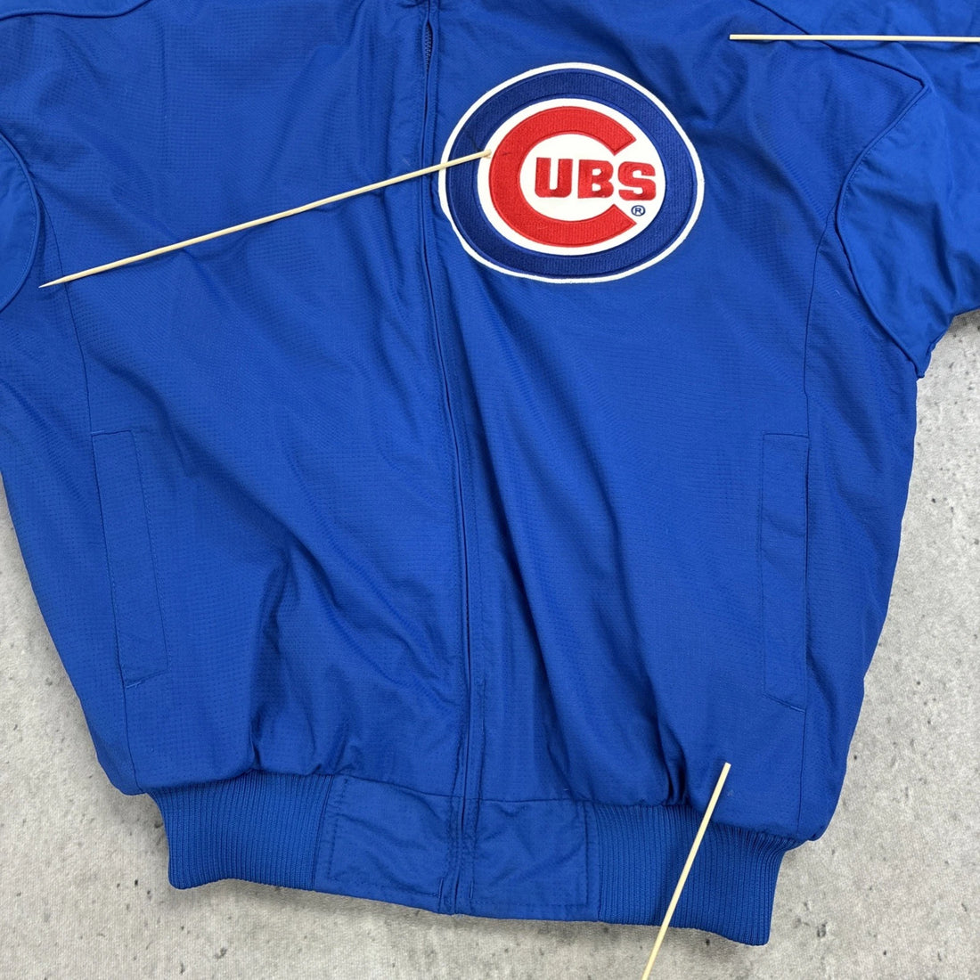 Chicago Cubs Majestic Dugout Bomber Jacket Size Medium MLB