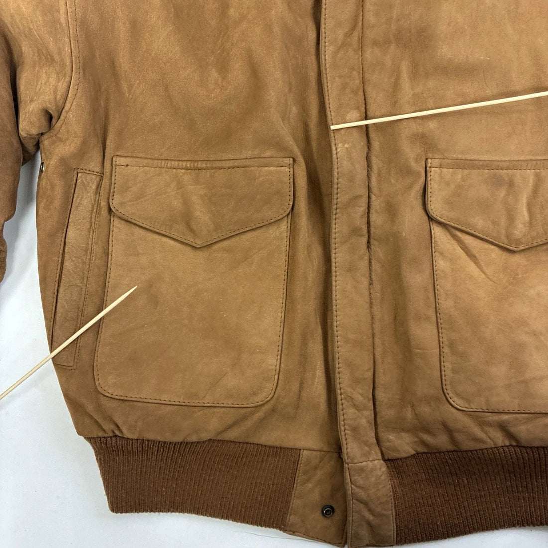 Leather Bomber Jacket Size Medium