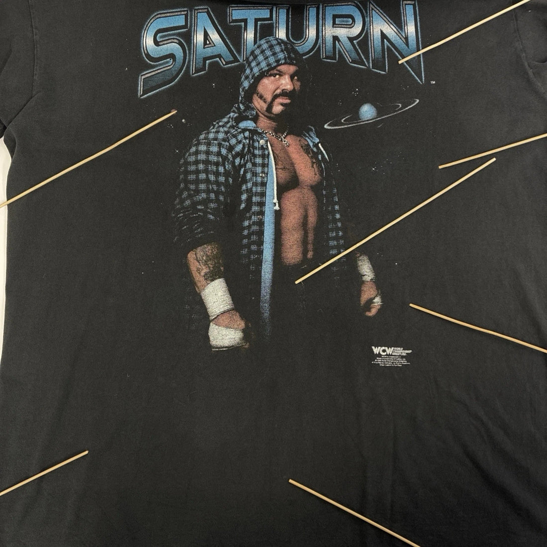 Vintage Saturn Wrestling T-Shirt Size XL 1998 90s WCW
