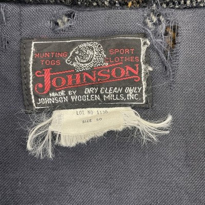 Vintage Johnson Woolen Mills Wool Jacket Size 50 Plaid