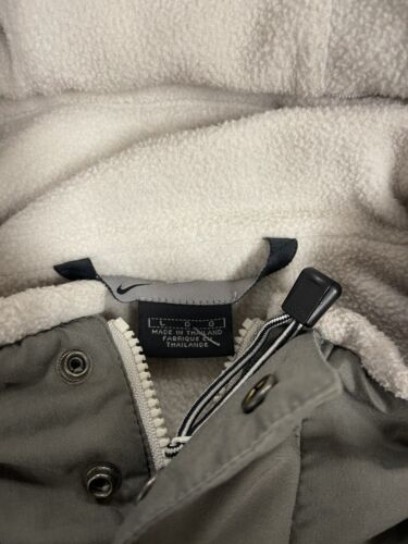 Vintage Nike Light Jacket Size Large Gray Fleece Lined