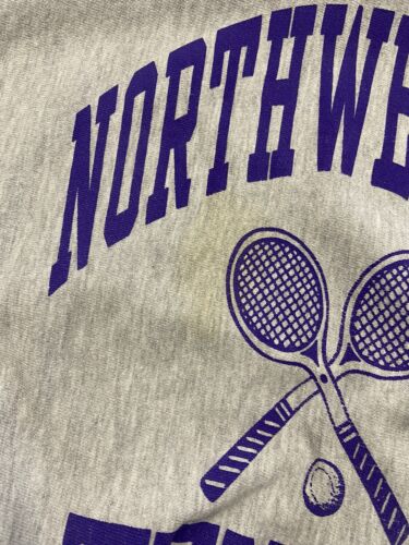 Vintage Northwestern Tennis Champion Reverse Weave Sweatshirt Size XL 90s NCAA