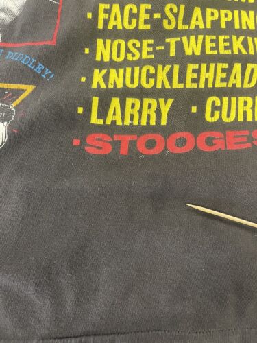 Vintage Three Stooges Moe Knows T-Shirt Size XL Movie Promo 1990 90s