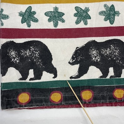 Vintage Michigan Rag Co. Bear Moose Coat Jacket Size Large/XL
