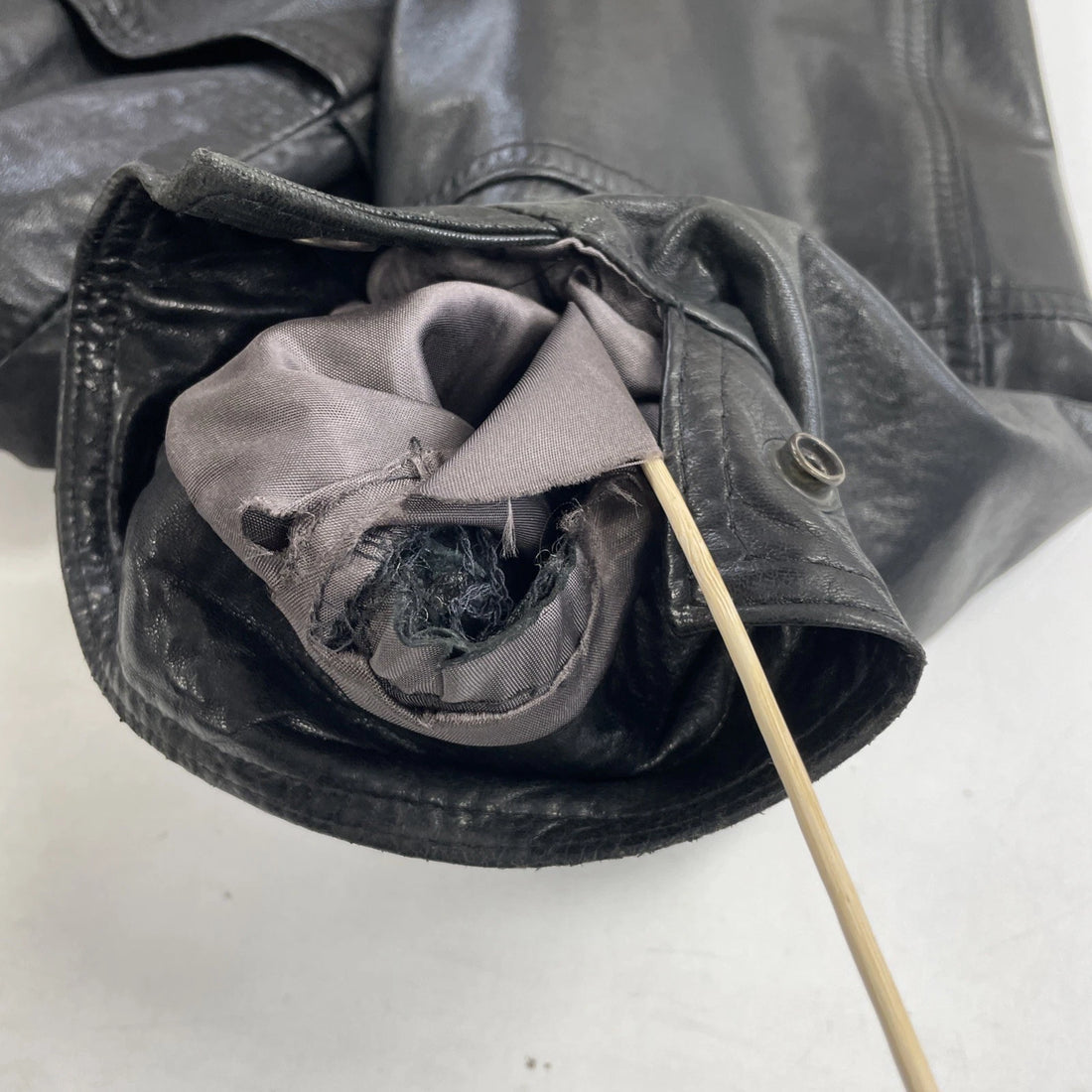 Vintage London Fog Leather Bomber Jacket Size XL Black