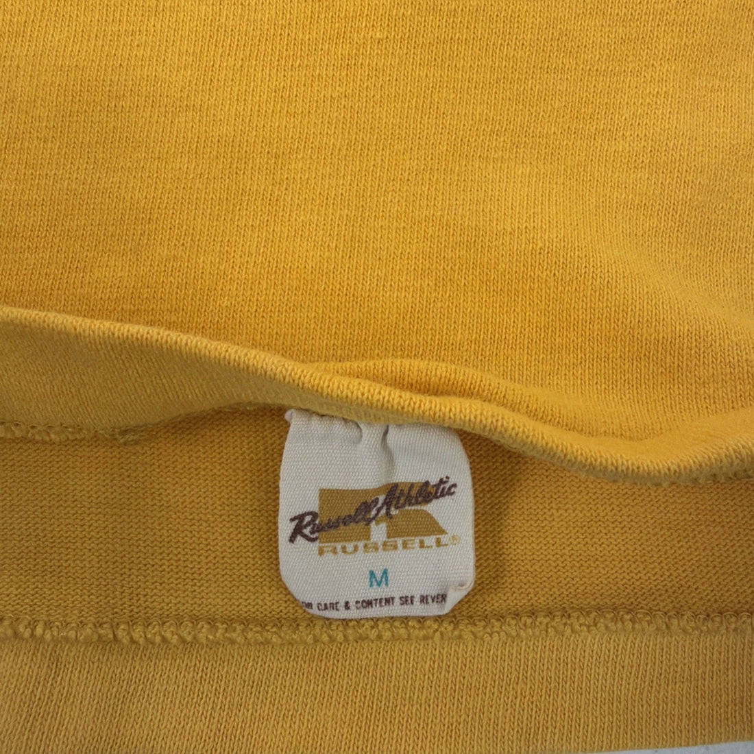 Vintage Harding Russell Athletic Raglan T-Shirt Size Medium Yellow 70s