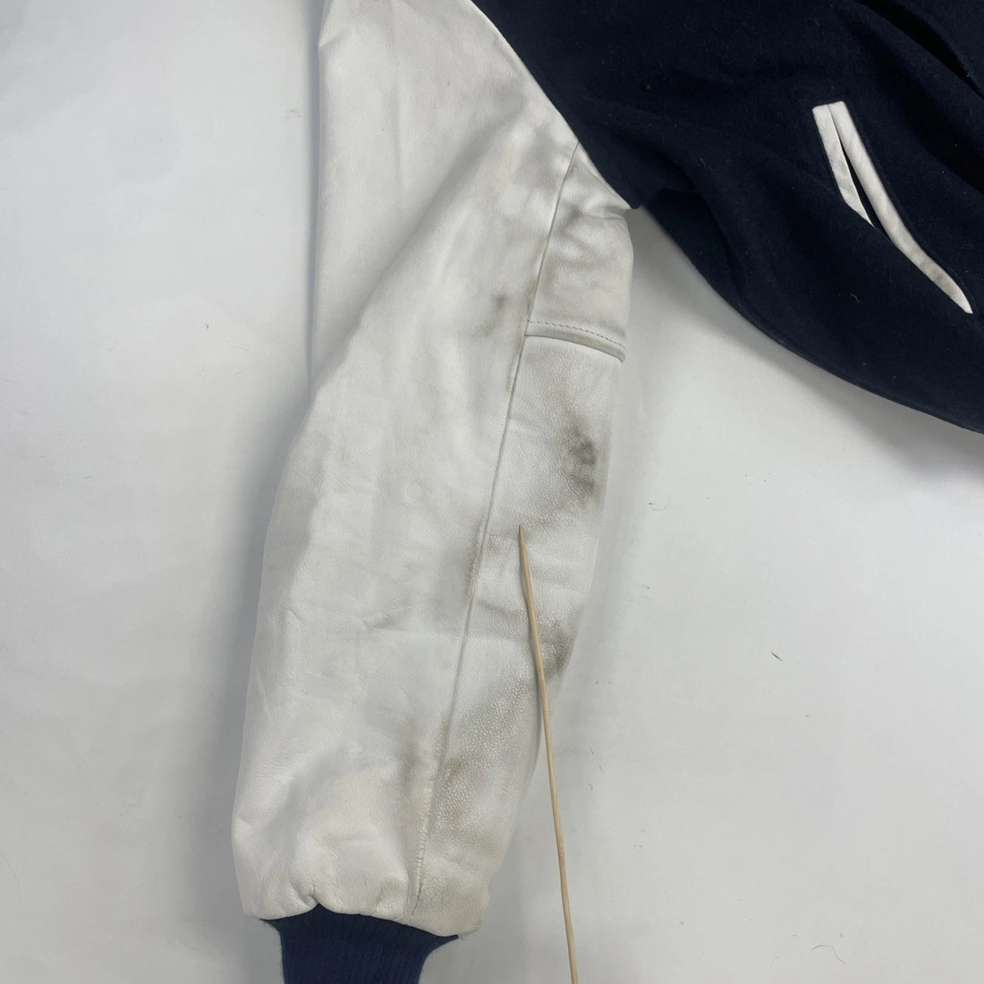 Vintage MCTV Leather Wool Varsity Jacket Size Small