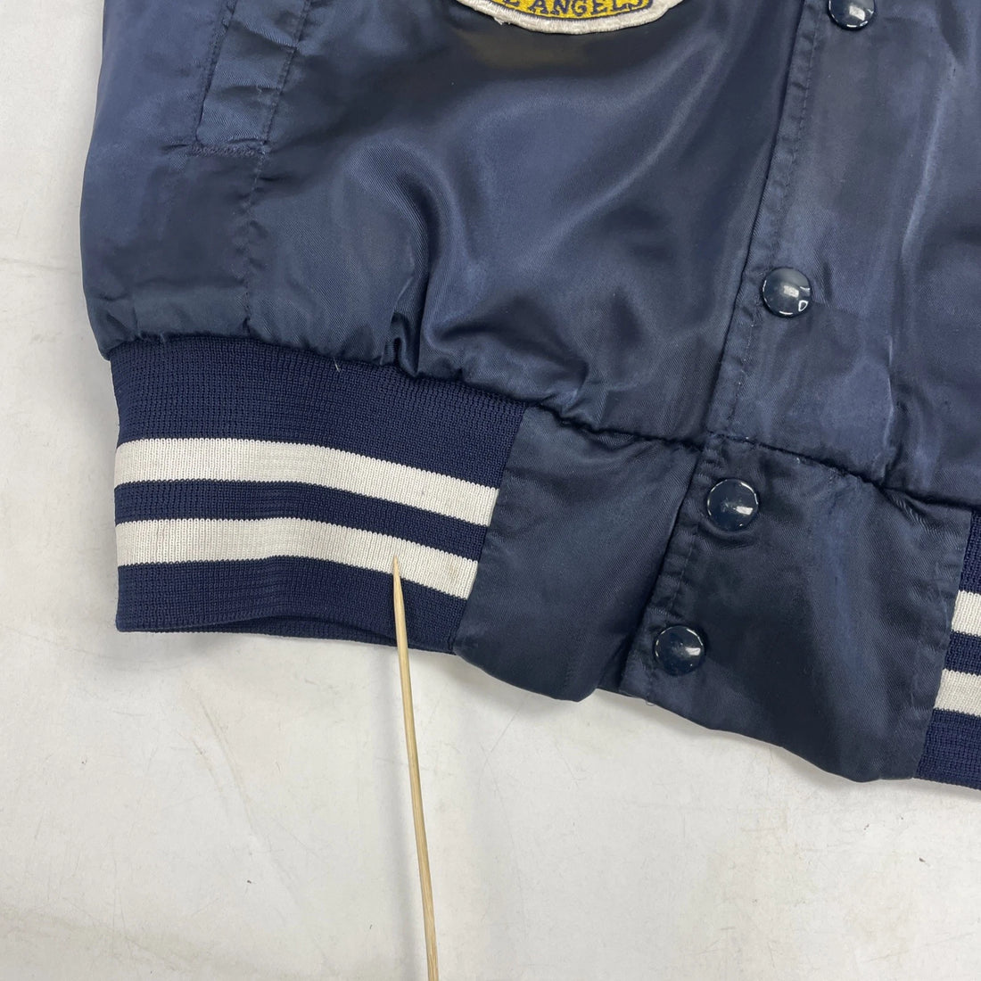 Vintage US Navy Satin Bomber Jacket Size Large Patches 90s