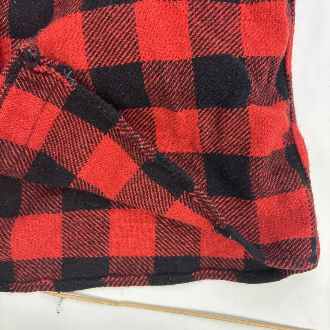 Sears Wool Red Buffalo Plaid Button Up Shirt Size Large