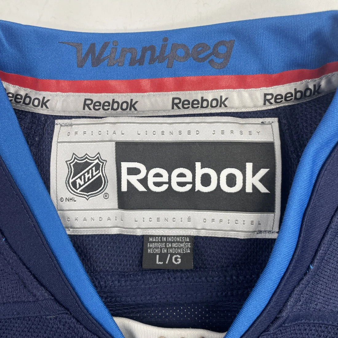 Winnipeg Jets Reebok Hockey Jersey Size Large NHL