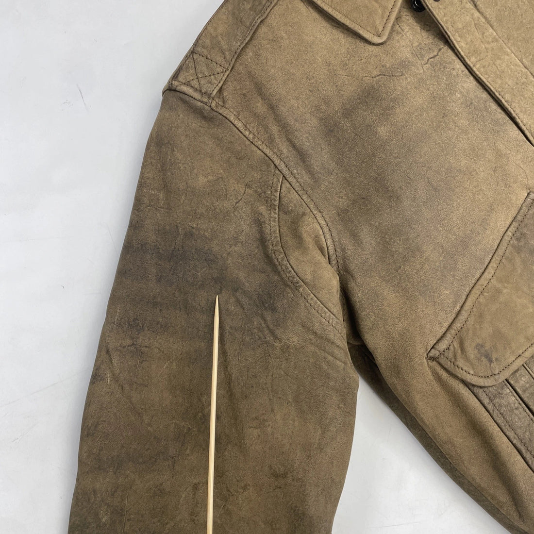 Vintage B4U Bomber Leather Jacket Womens Size Large Brown