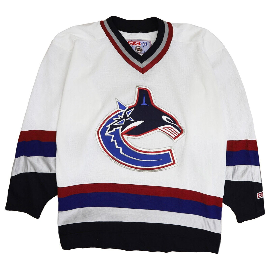 Vintage Vancouver Canucks CCM Jersey Size Large White NHL