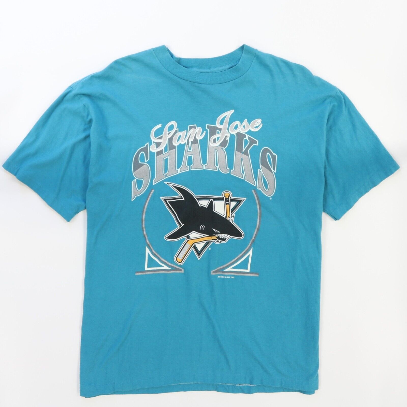 Vintage San Jose Sharks T Shirt Size Large 90s NHL Throwback Vault