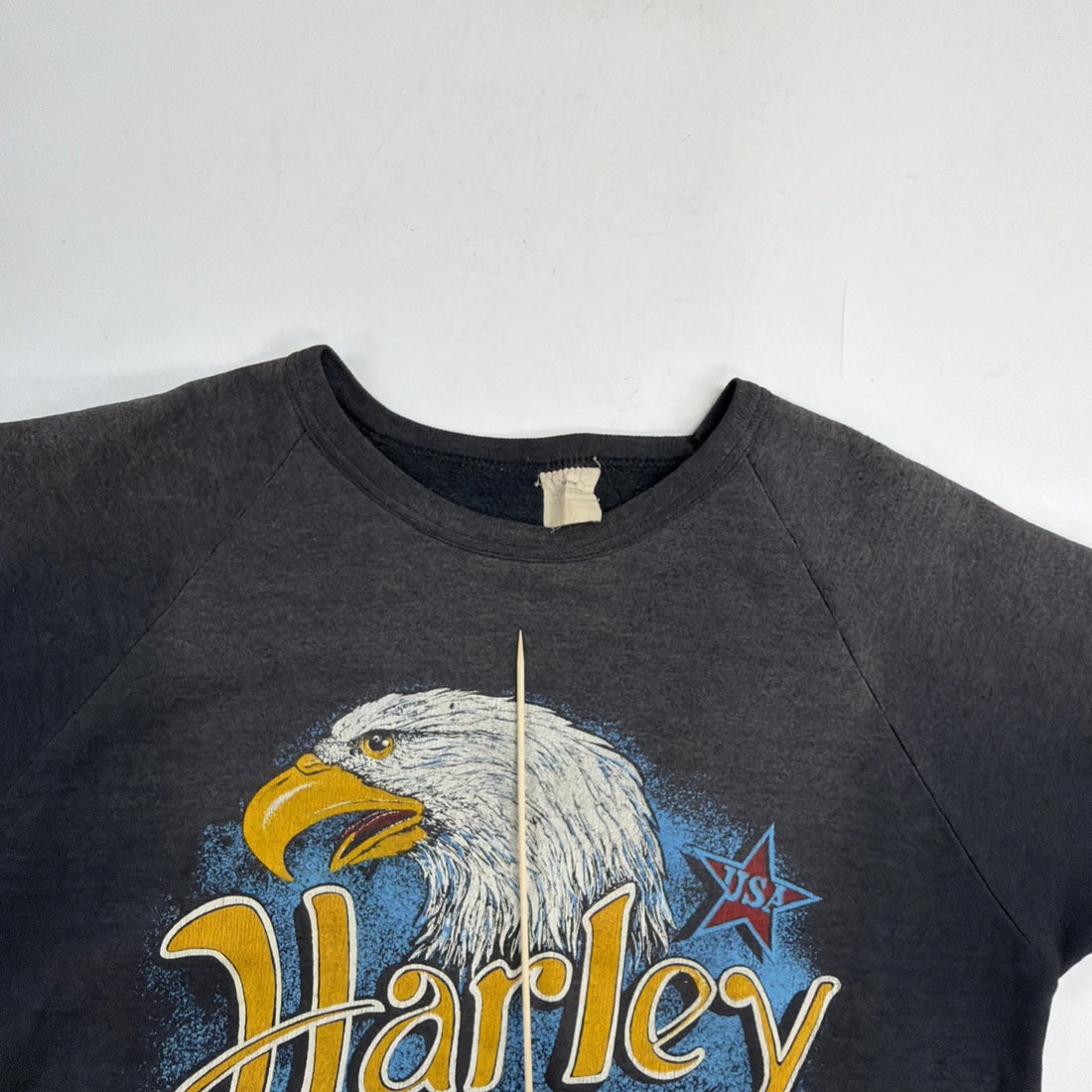 Vintage Harley Davidson Motorcycles Eagle Tried True Sweatshirt Large 80s 90s