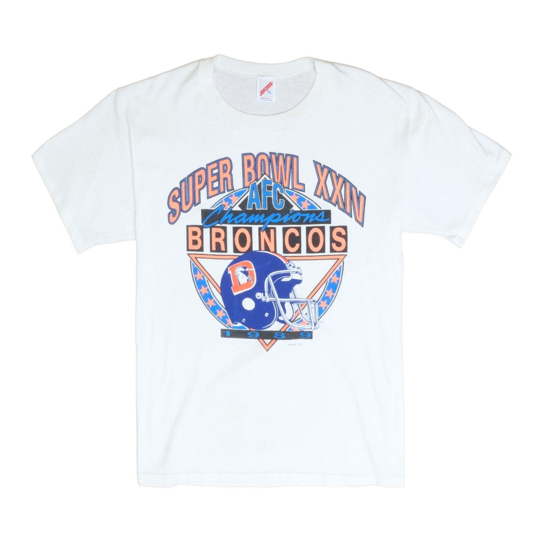 80s Denver Broncos Super Bowl XXIV AFC Champs t-shirt Medium - The