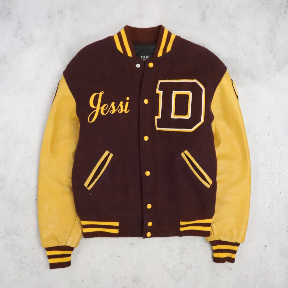 Vintage Dexter Dreadnaughts Soccer Leather Wool Varsity Letterman Jacket Small