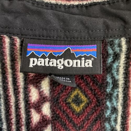 Patagonia Button Up Fleece Jacket Size Large Aztec