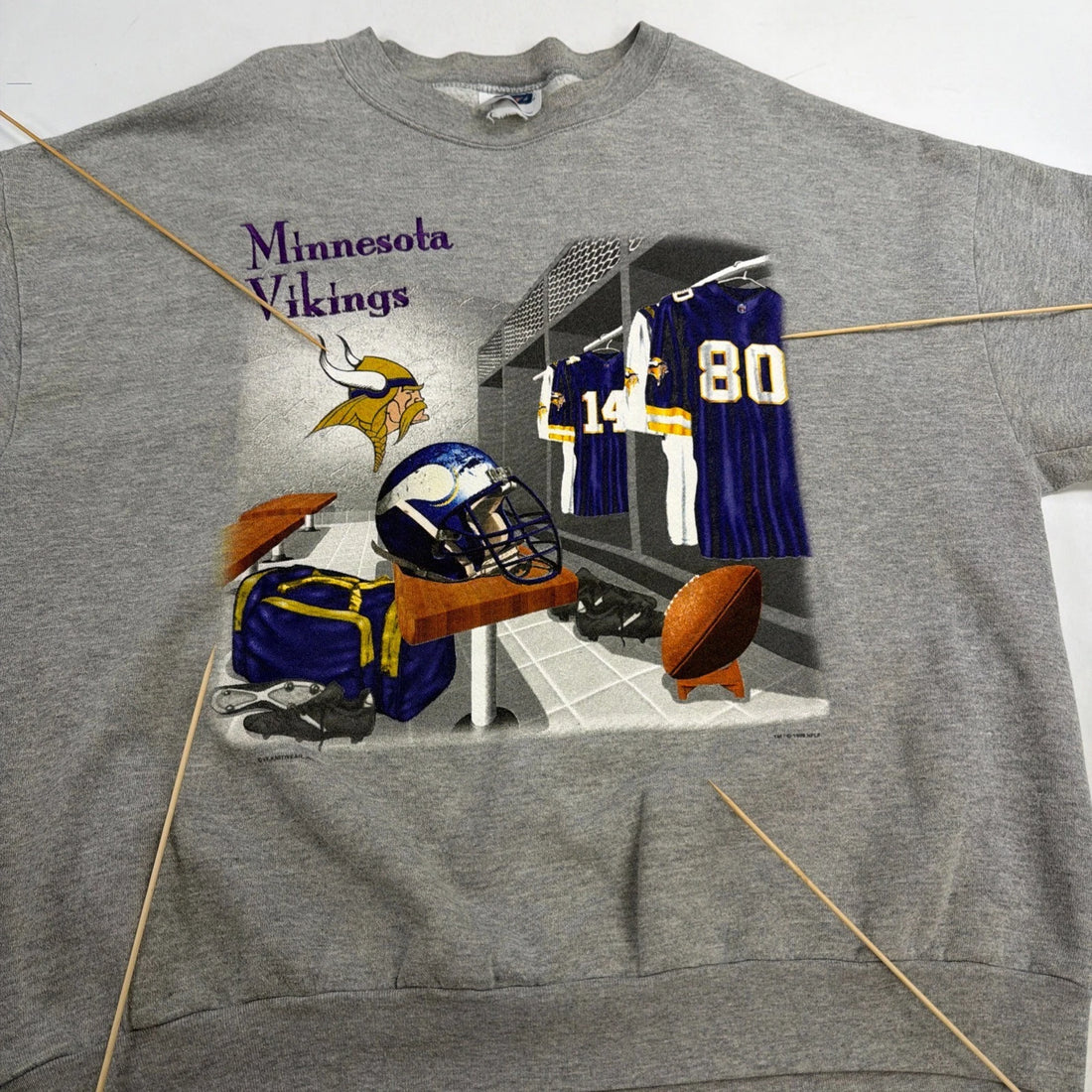 Vintage Minnesota Vikings Sweatshirt Crewneck Size 2XL 90s NFL
