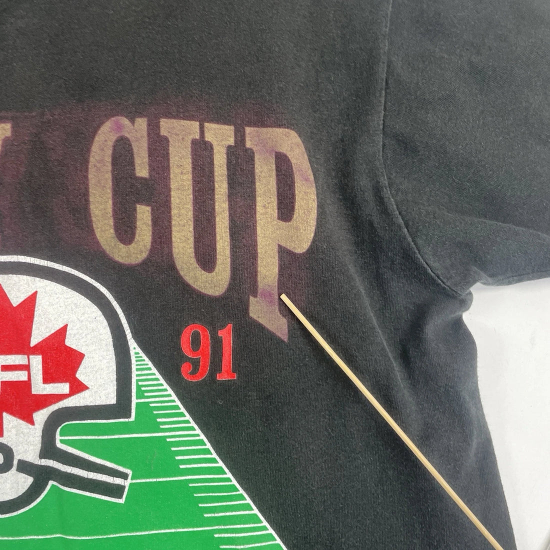 Vintage Grey Cup T-Shirt Size Large 1991 90s CFL