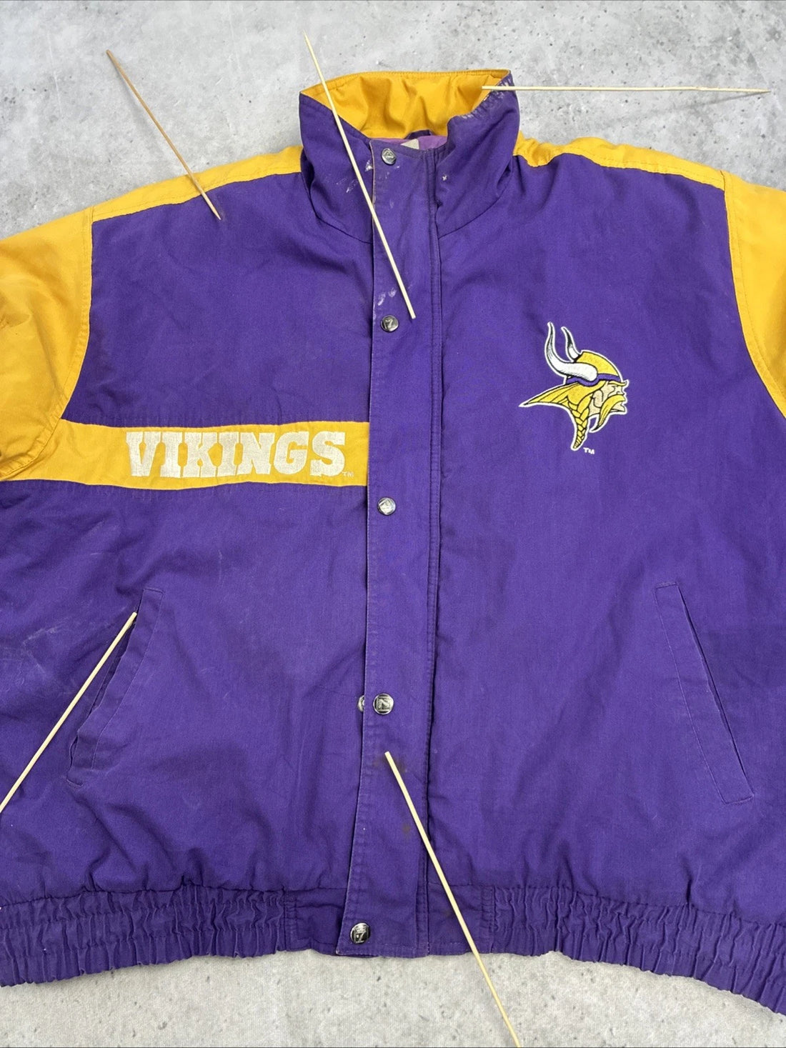 Vintage Minnesota Vikings Logo 7 Puffer Jacket Size XL NFL
