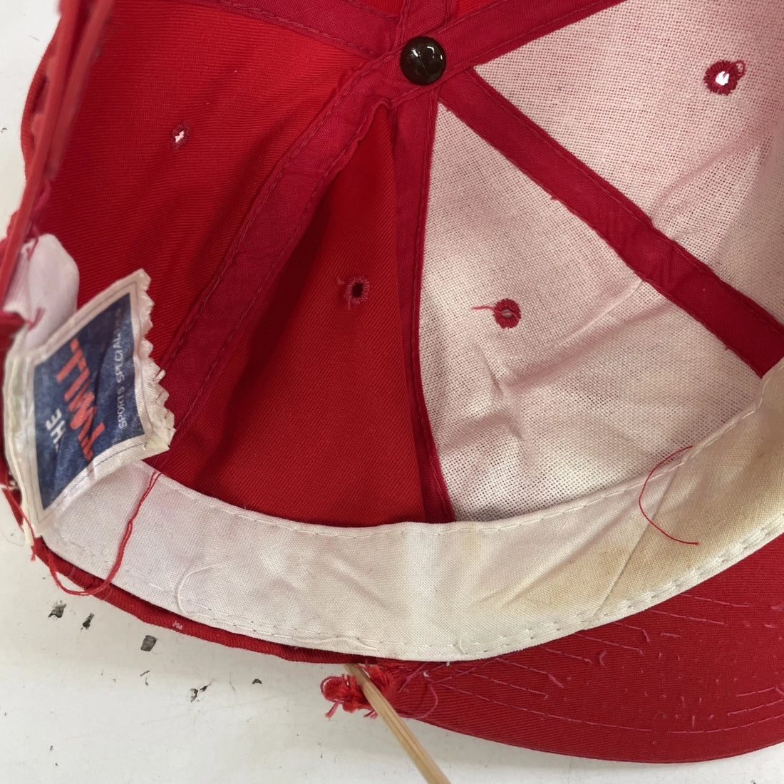 Vintage New England Patriots Script Sports Specialties Twill Snapback Hat OSFA