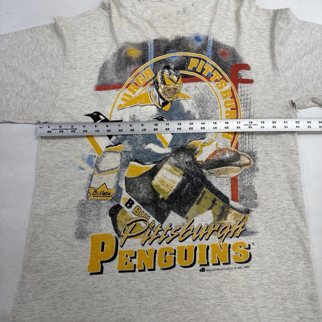 Vintage Pittsburgh Penguins Bulletin T-Shirt Size XL 1992 90s NHL