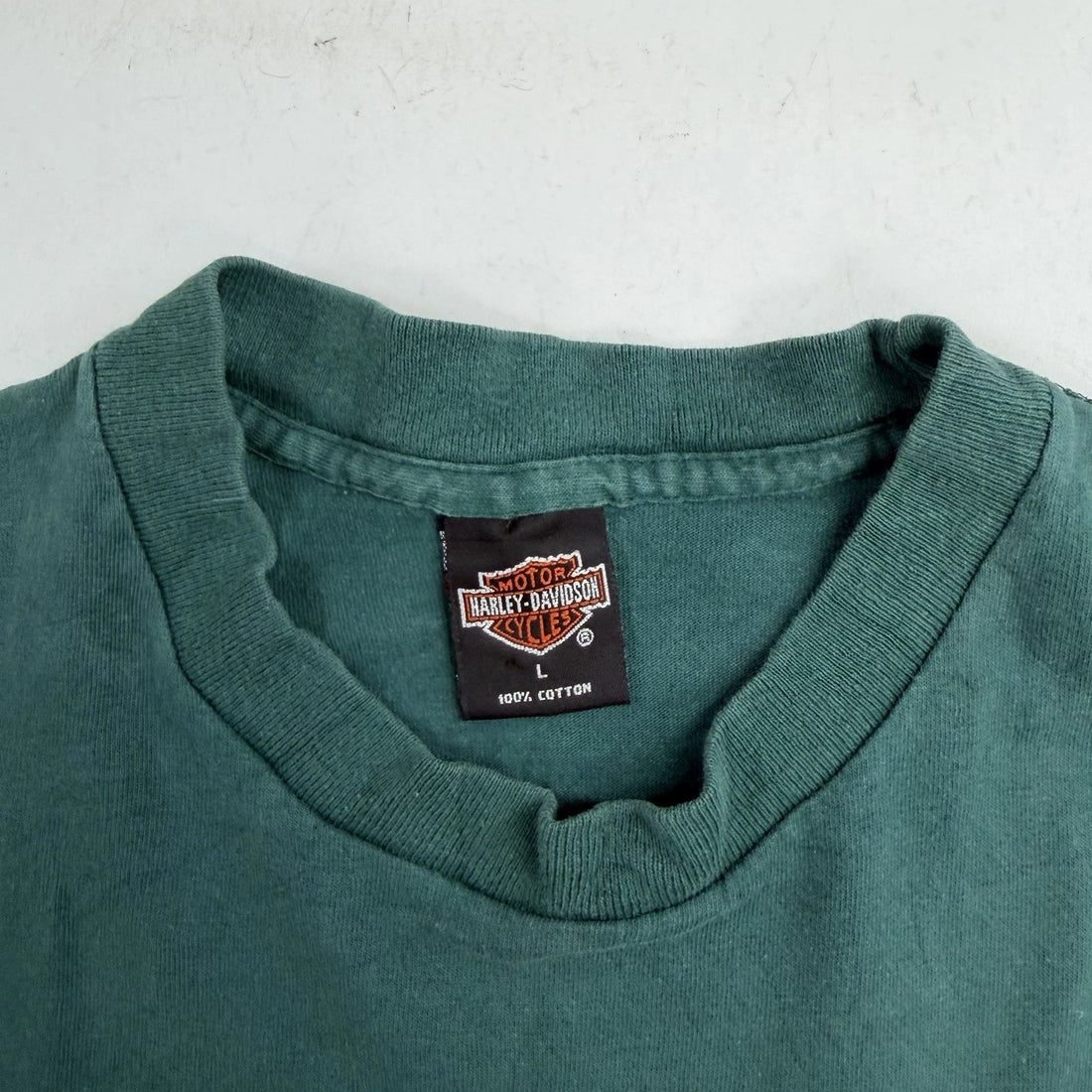 Vintage Harley Davidson Rules Pocket T-Shirt Size Large Polar Bear 90s